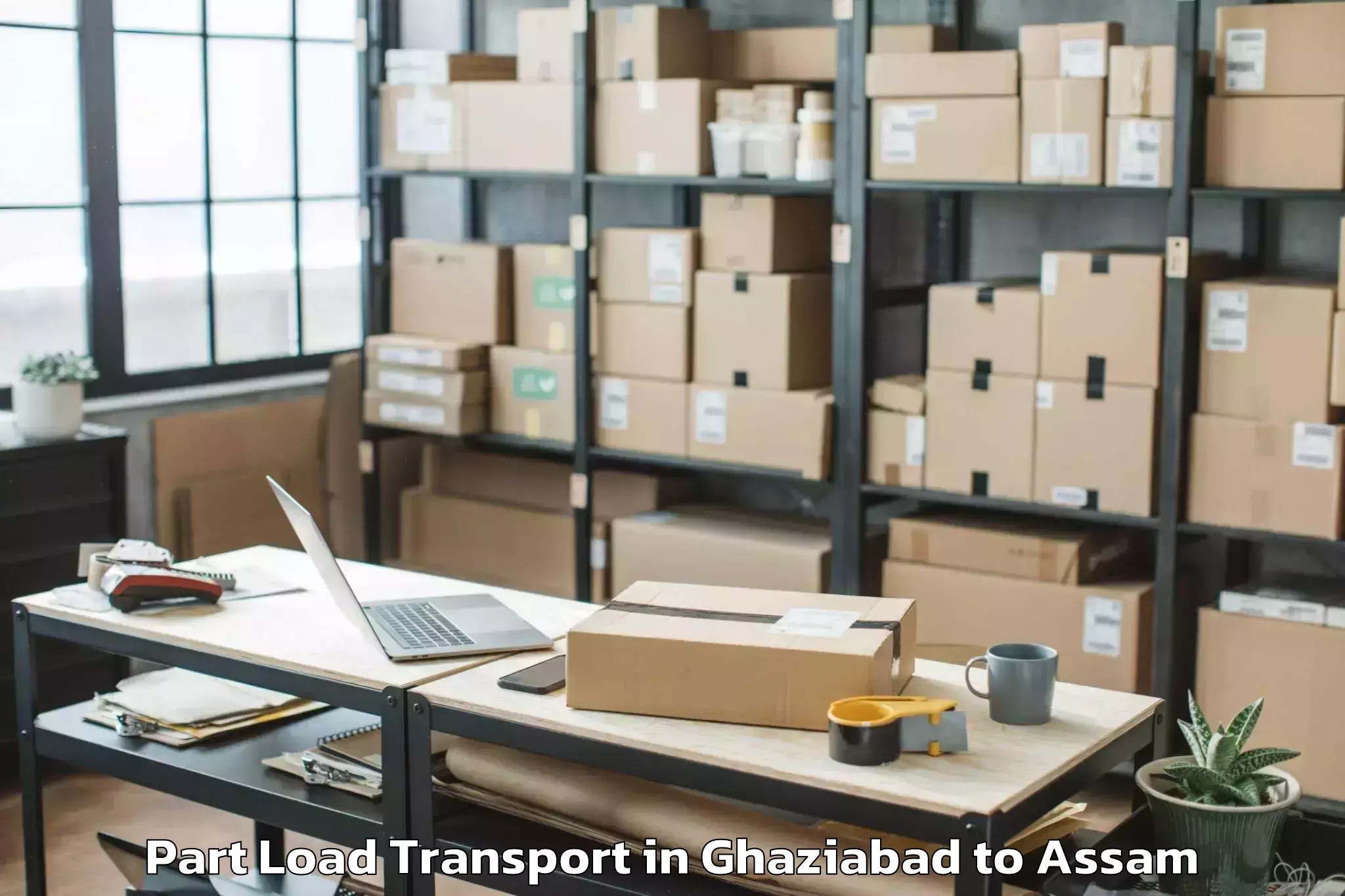 Book Ghaziabad to Guwahati Airport Gau Part Load Transport Online